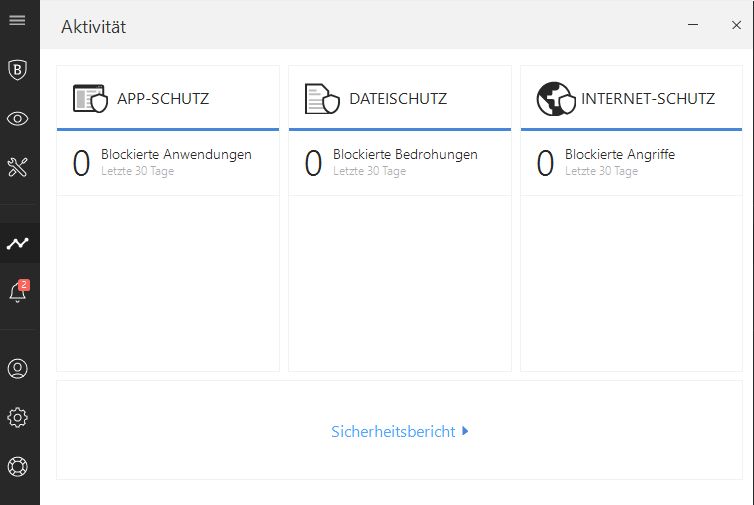 Bitdefender Aktivität Beobachten