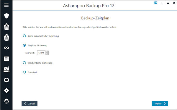 Ashampoo Backup Pro - Backup Zeitplan erstellen