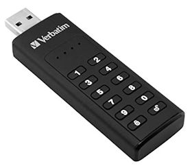 Verbatim Keypad Secure 64 GB mit AES 256-Bit-Hardware-Verschlüsselung in Echtzeit